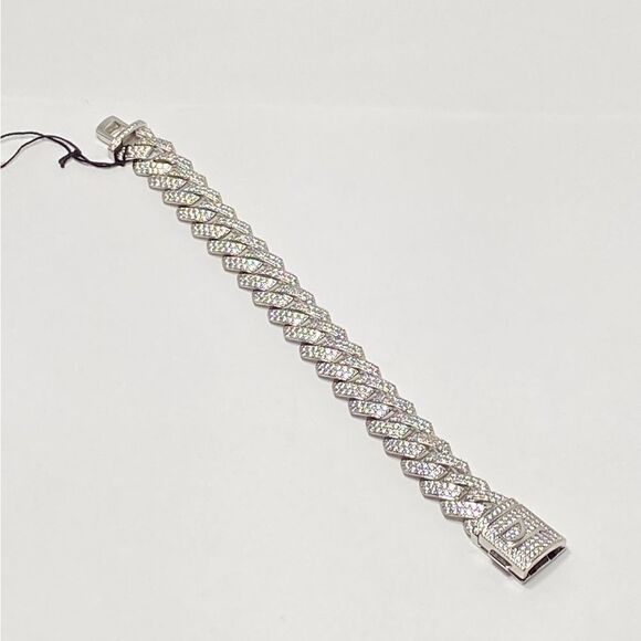 Darkai 18K White Gold-Plated & Cubic Zirconia Chain Bracelet - Picture 11 of 12